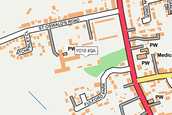 YO10 4QA map - OS OpenMap – Local (Ordnance Survey)