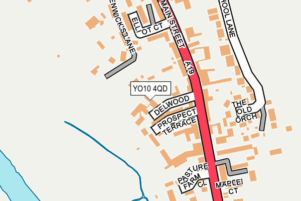 YO10 4QD map - OS OpenMap – Local (Ordnance Survey)