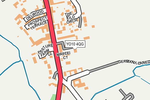 YO10 4QG map - OS OpenMap – Local (Ordnance Survey)