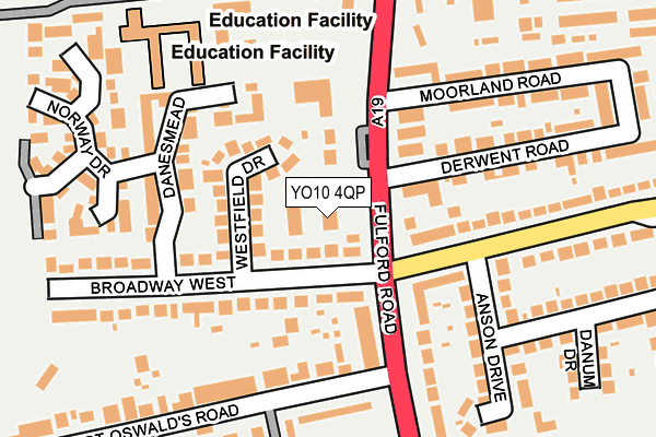 YO10 4QP map - OS OpenMap – Local (Ordnance Survey)