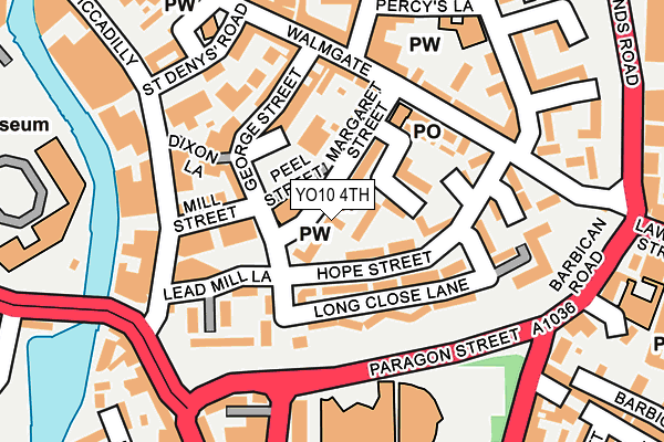 YO10 4TH map - OS OpenMap – Local (Ordnance Survey)