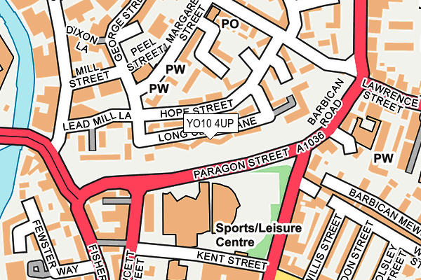 YO10 4UP map - OS OpenMap – Local (Ordnance Survey)