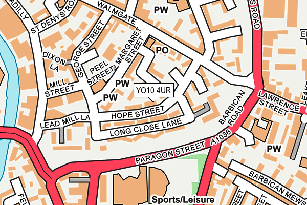 YO10 4UR map - OS OpenMap – Local (Ordnance Survey)