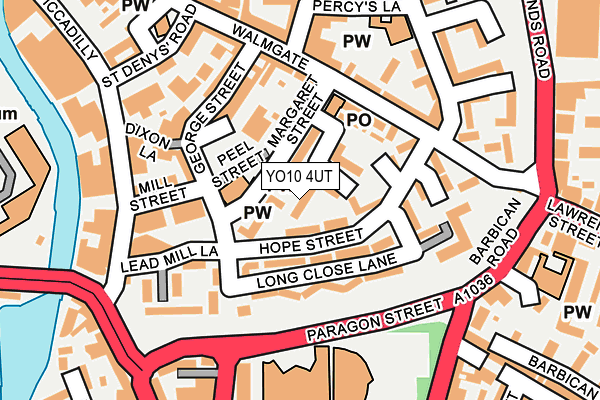 YO10 4UT map - OS OpenMap – Local (Ordnance Survey)