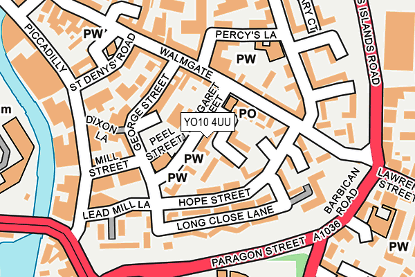 YO10 4UU map - OS OpenMap – Local (Ordnance Survey)