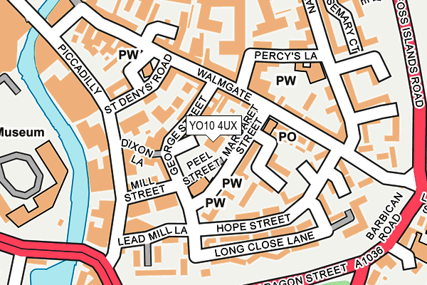 YO10 4UX map - OS OpenMap – Local (Ordnance Survey)