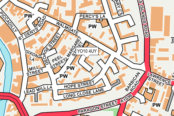 YO10 4UY map - OS OpenMap – Local (Ordnance Survey)