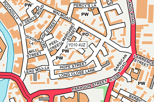 YO10 4UZ map - OS OpenMap – Local (Ordnance Survey)