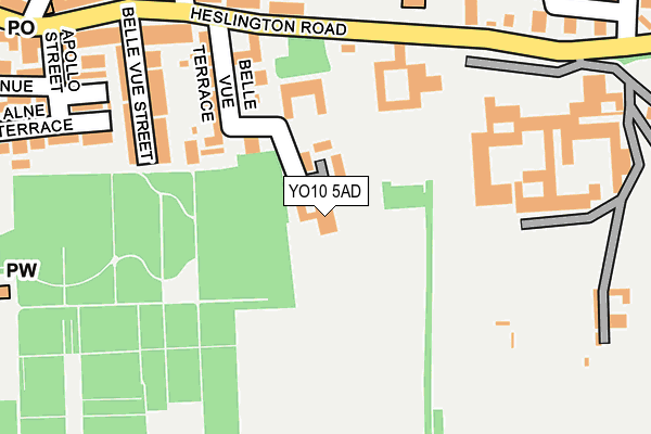 YO10 5AD map - OS OpenMap – Local (Ordnance Survey)