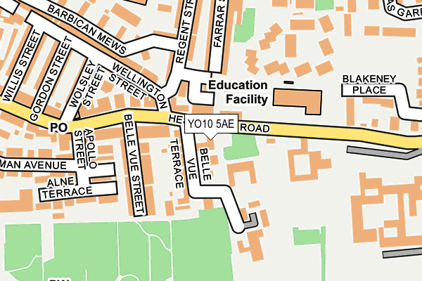 YO10 5AE map - OS OpenMap – Local (Ordnance Survey)