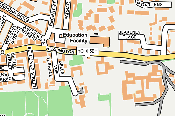 YO10 5BH map - OS OpenMap – Local (Ordnance Survey)