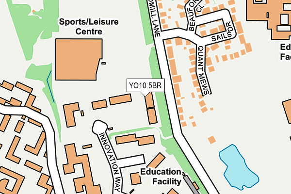 YO10 5BR map - OS OpenMap – Local (Ordnance Survey)