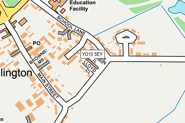 YO10 5EY map - OS OpenMap – Local (Ordnance Survey)