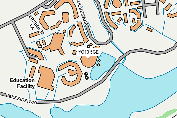 YO10 5GE map - OS OpenMap – Local (Ordnance Survey)
