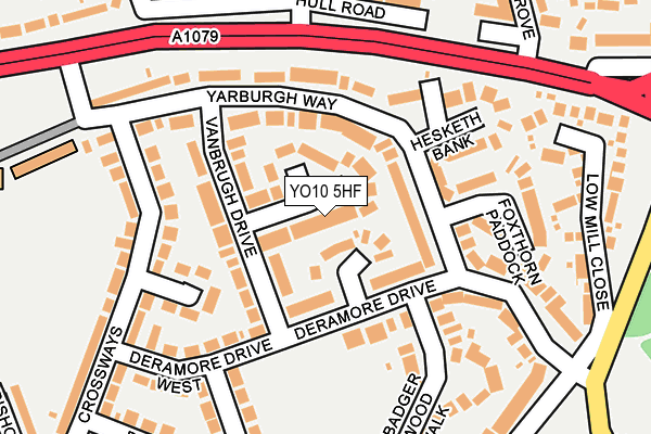 YO10 5HF map - OS OpenMap – Local (Ordnance Survey)