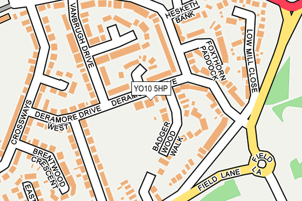 YO10 5HP map - OS OpenMap – Local (Ordnance Survey)