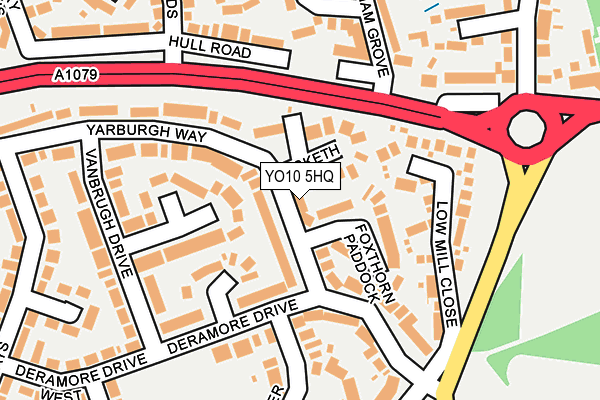 YO10 5HQ map - OS OpenMap – Local (Ordnance Survey)