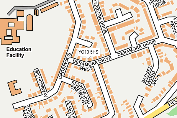 YO10 5HS map - OS OpenMap – Local (Ordnance Survey)