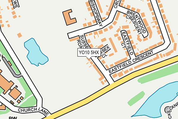 YO10 5HX map - OS OpenMap – Local (Ordnance Survey)