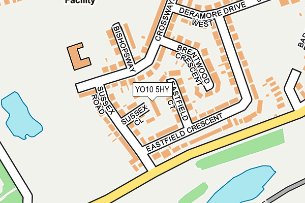 YO10 5HY map - OS OpenMap – Local (Ordnance Survey)