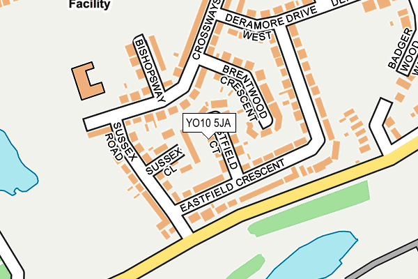 YO10 5JA map - OS OpenMap – Local (Ordnance Survey)