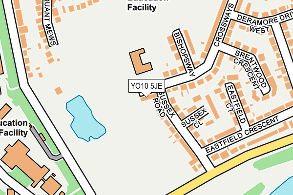 YO10 5JE map - OS OpenMap – Local (Ordnance Survey)