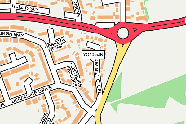 YO10 5JN map - OS OpenMap – Local (Ordnance Survey)
