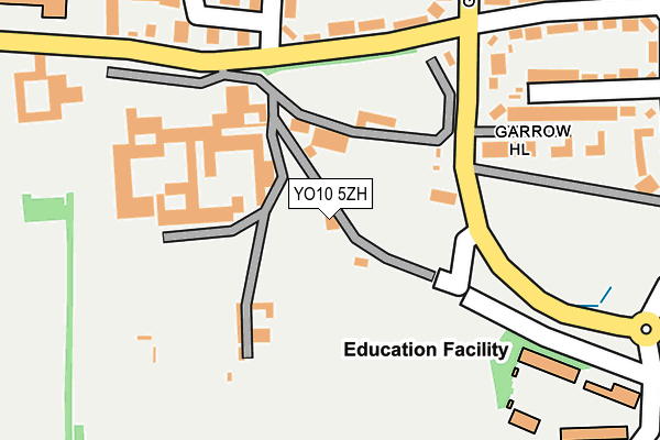 YO10 5ZH map - OS OpenMap – Local (Ordnance Survey)