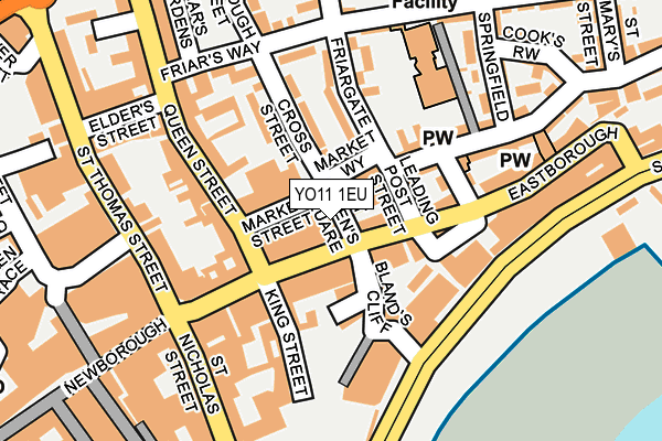 YO11 1EU map - OS OpenMap – Local (Ordnance Survey)