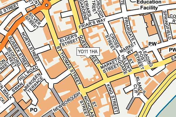 YO11 1HA map - OS OpenMap – Local (Ordnance Survey)