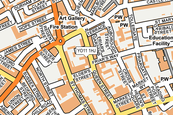 YO11 1HJ map - OS OpenMap – Local (Ordnance Survey)