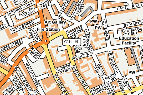 YO11 1HL map - OS OpenMap – Local (Ordnance Survey)