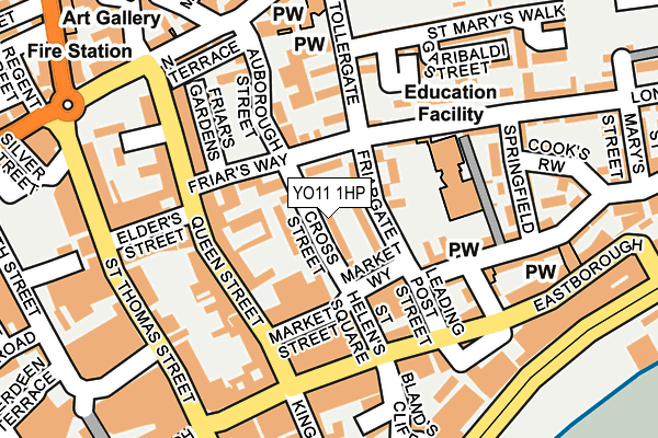 YO11 1HP map - OS OpenMap – Local (Ordnance Survey)