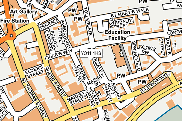 YO11 1HS map - OS OpenMap – Local (Ordnance Survey)