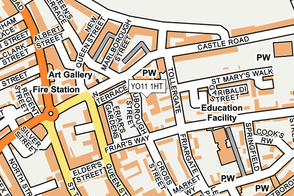 YO11 1HT map - OS OpenMap – Local (Ordnance Survey)