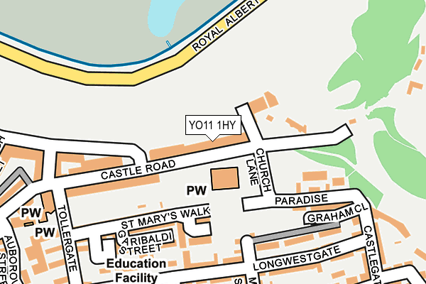 YO11 1HY map - OS OpenMap – Local (Ordnance Survey)