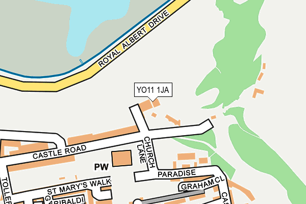 YO11 1JA map - OS OpenMap – Local (Ordnance Survey)