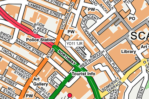 YO11 1JR map - OS OpenMap – Local (Ordnance Survey)