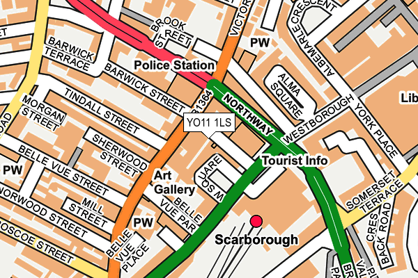 YO11 1LS map - OS OpenMap – Local (Ordnance Survey)