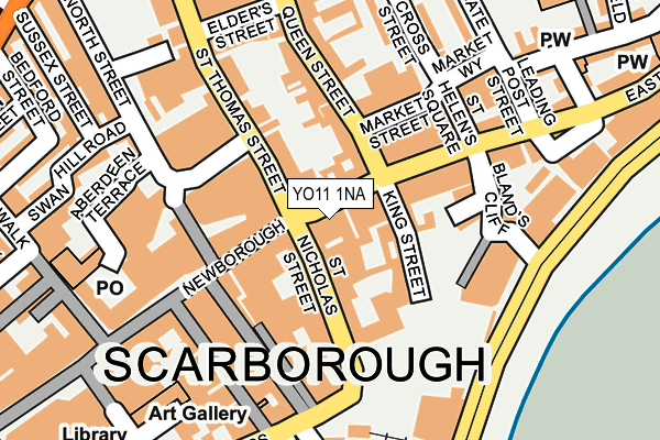 YO11 1NA map - OS OpenMap – Local (Ordnance Survey)