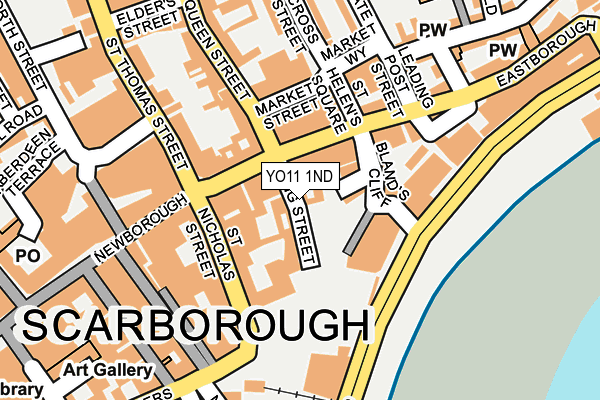 YO11 1ND map - OS OpenMap – Local (Ordnance Survey)