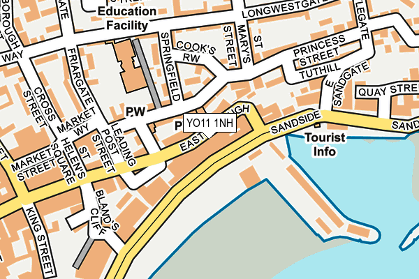 YO11 1NH map - OS OpenMap – Local (Ordnance Survey)