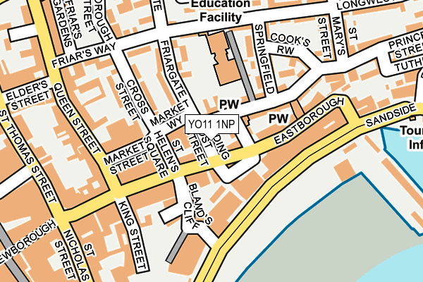 YO11 1NP map - OS OpenMap – Local (Ordnance Survey)