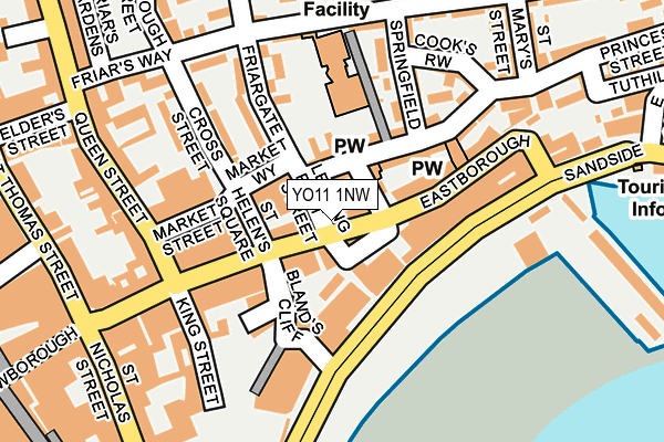 YO11 1NW map - OS OpenMap – Local (Ordnance Survey)