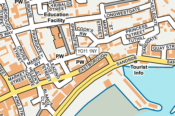 YO11 1NY map - OS OpenMap – Local (Ordnance Survey)