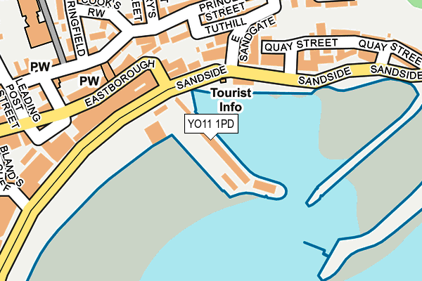 YO11 1PD map - OS OpenMap – Local (Ordnance Survey)
