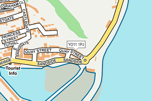 YO11 1PJ map - OS OpenMap – Local (Ordnance Survey)