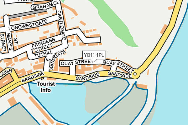 YO11 1PL map - OS OpenMap – Local (Ordnance Survey)