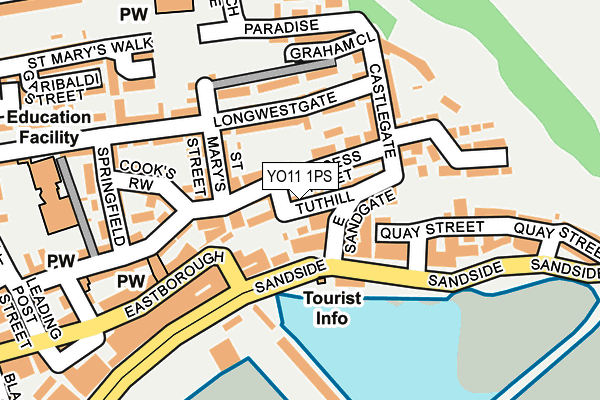 YO11 1PS map - OS OpenMap – Local (Ordnance Survey)