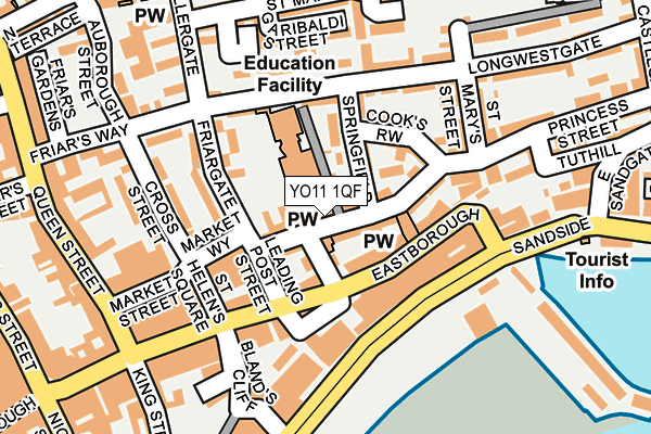 YO11 1QF map - OS OpenMap – Local (Ordnance Survey)